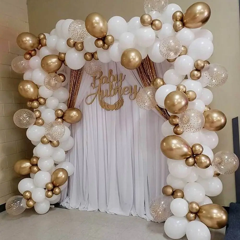 White Latex Balloon Chain Birthday Wedding Party