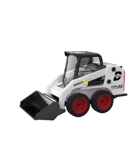 Double E E594 1/14 Remote Control Slip Loader Toy Car RC Truck Engineering Vehicle Skid Steer Cockpit Excavators Toys for Boys