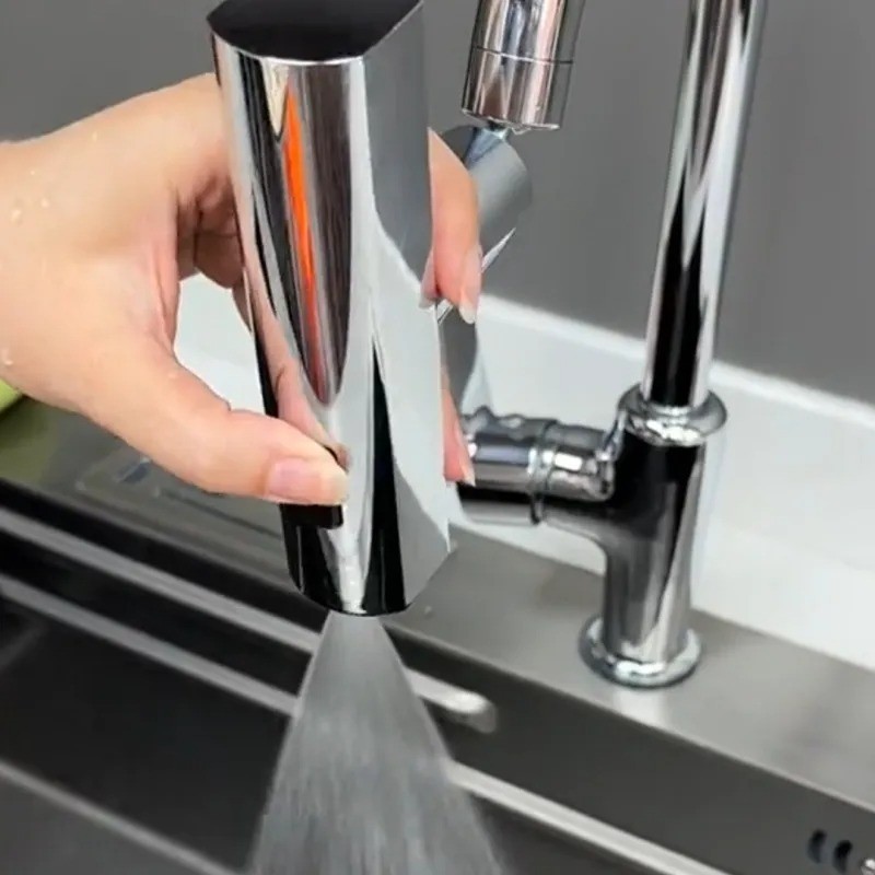 Universal Rotating Waterfall Kitchen Faucet Bubbler