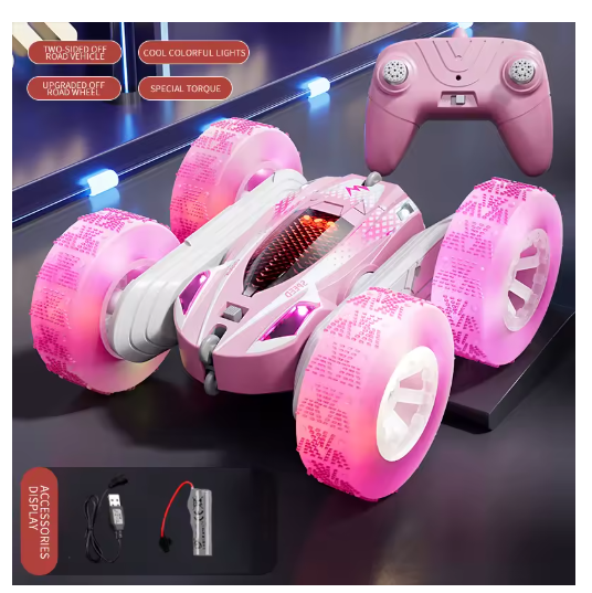 2.4G RC Stunt Car Double Sided Flip Remote Control Car 360 Rotation Off Road Rc Drift Children's Toys Cars For Girls Gift
