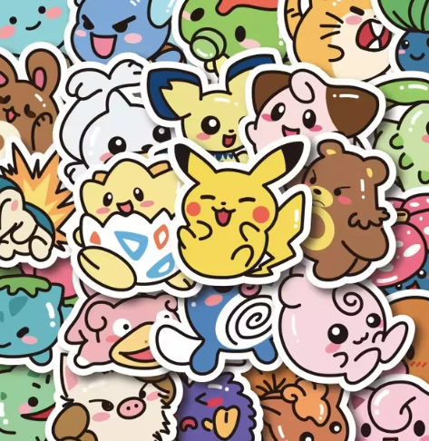 50PCS Kawaii Anime Pokemon Stickers