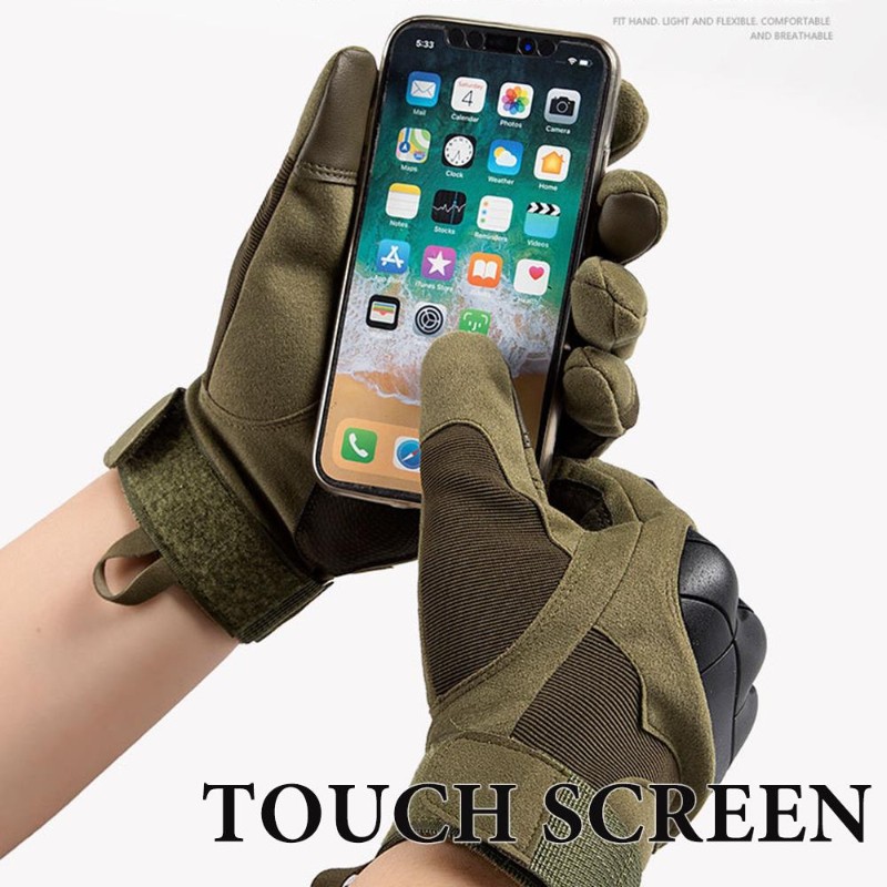 Touch Screen Motorcycle Gloves  Breathable Full-Finger Summer Riding Gloves for Motocross