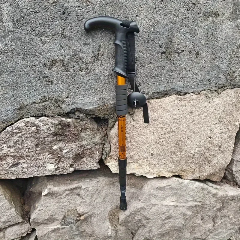 Ultra-Light Adjustable Trekking Pole with Ergonomic T-Handle & Anti-Shock System