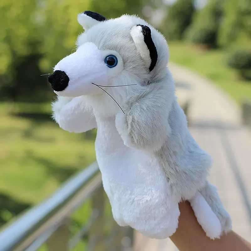 Fox Fur Plush Toy Puppet Kindergarten Story Props