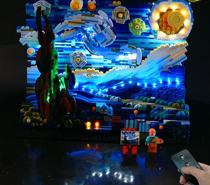 Starry Sky Portrait Small Particle Building Blocks