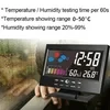 Temperature Humidity Monitor Weather Forecast LED Table Alarm Clock