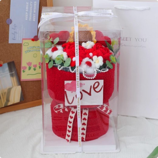 Valentine's Day Birthday Gift Creative Finished Red Rose