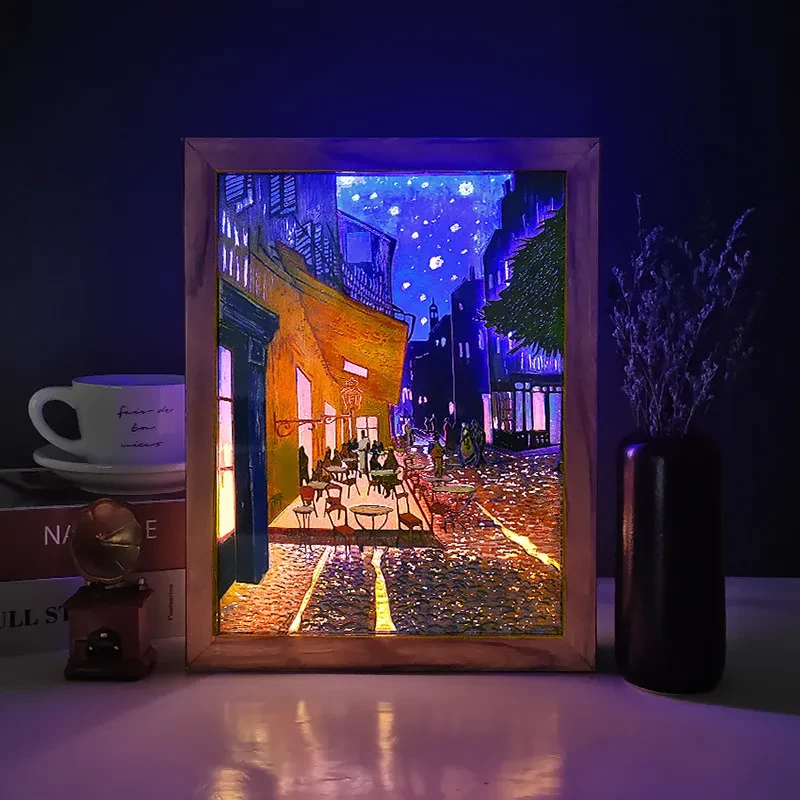 Cafe Photo Frame Painting 3D Stereoscopic