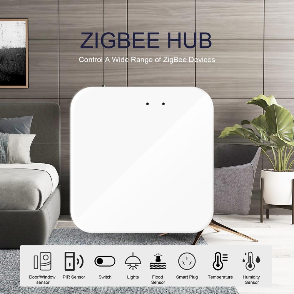 Tuya ZigBee 3.0 Smart Hub - Wireless/Wired Gateway Bridge for App and Voice Remote Control