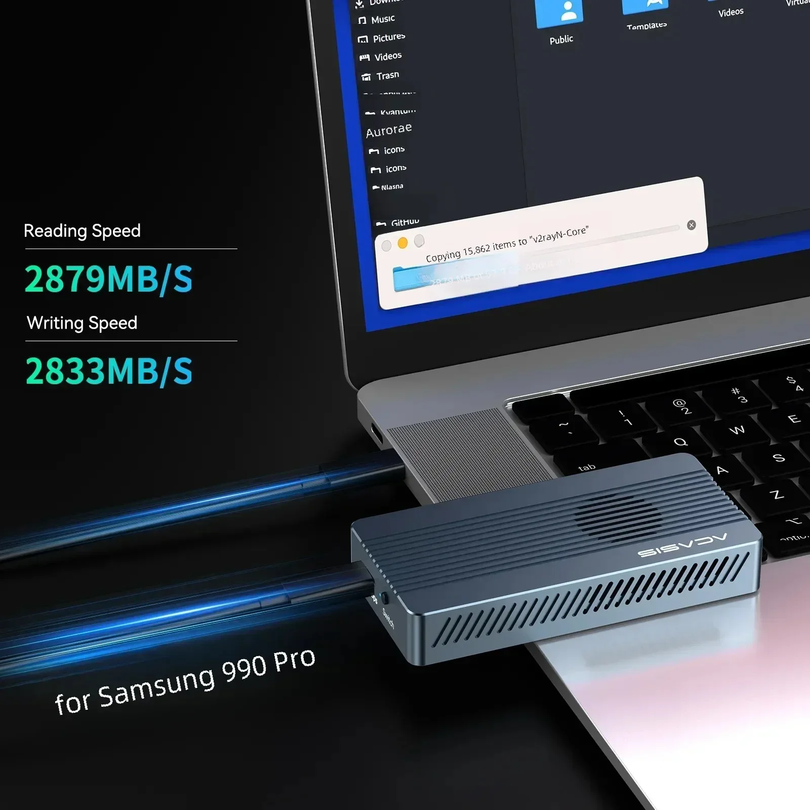 ACASIS 40Gbps USB 4.0 SSD Case - Thunderbolt NVMe M.2 Enclosure for 8TB High-Speed Storage