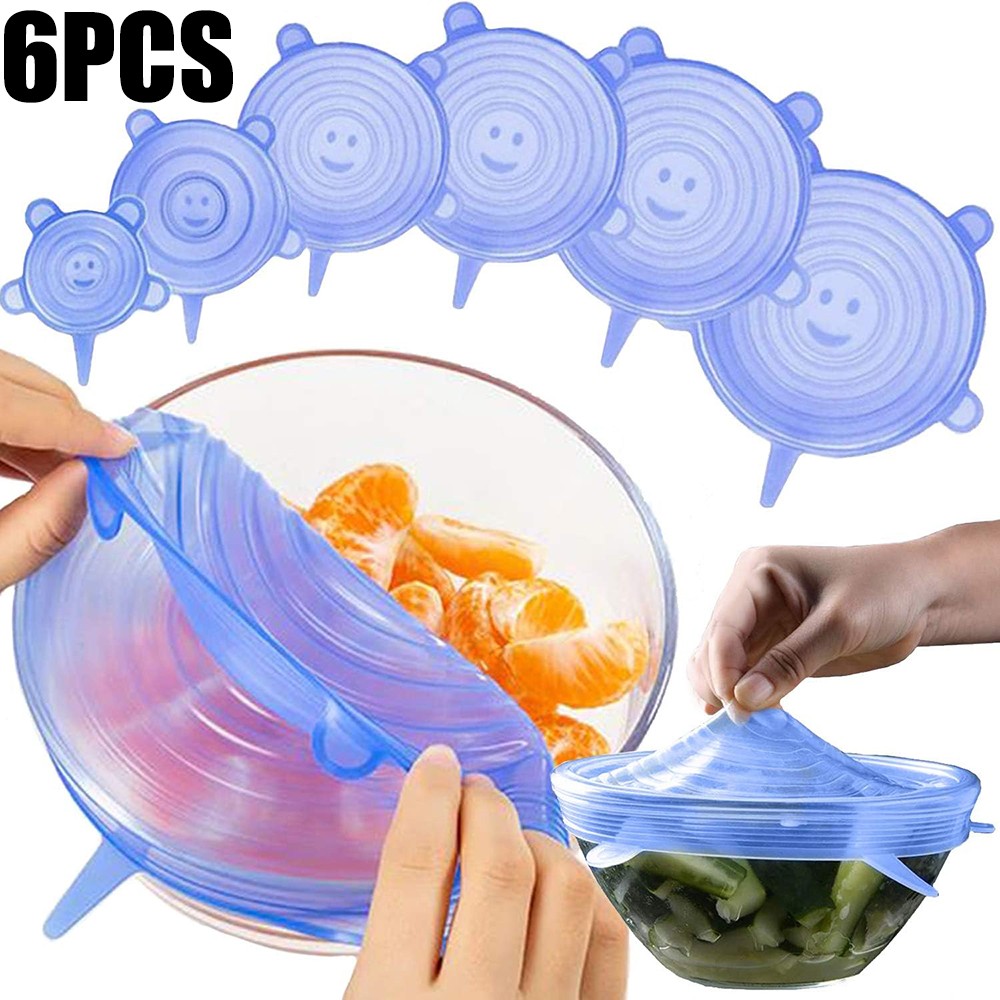 6Pcs Food Grade Silicone Preservation Cover