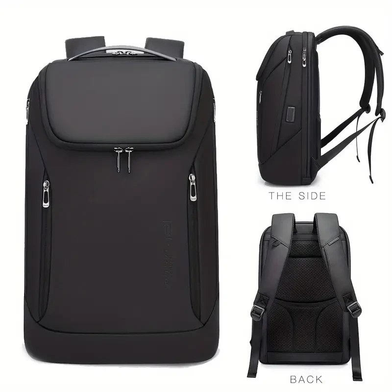 Men's Minimalist Business Travel Backpack - 15.6-inch Laptop Bag with Large Capacity