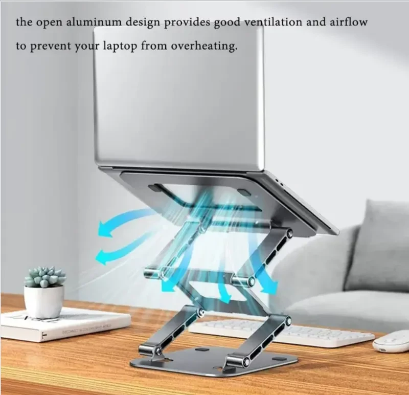 Ergonomic Adjustable Laptop Stand - Portable, Foldable Design for 25.4-43.18cm Notebooks & MacBooks