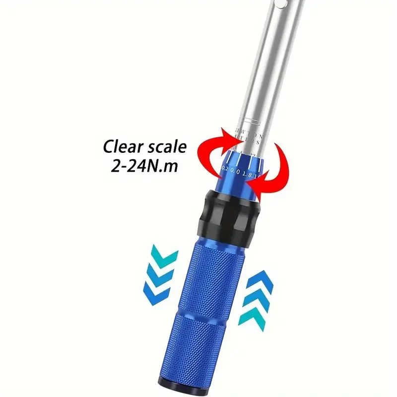 15-Piece Adjustable Torque Wrench Set, 2-24Nm