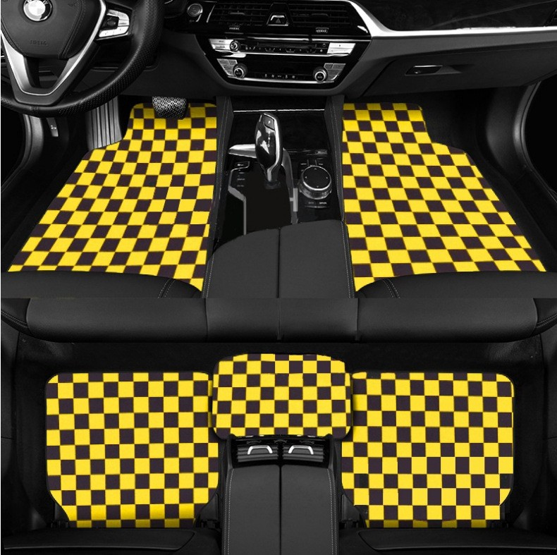 Car Universal Foot Pad Checkerboard