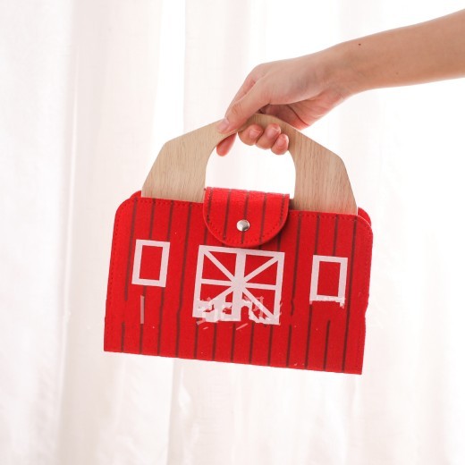 Barn Suit Wooden Building Blocks Cognitive Early Education Enlightenment Toys