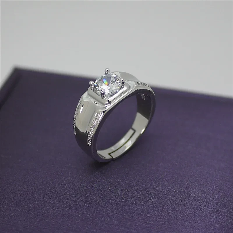 Couple Ring Diamond Ring Sterling Silver Gold Plated