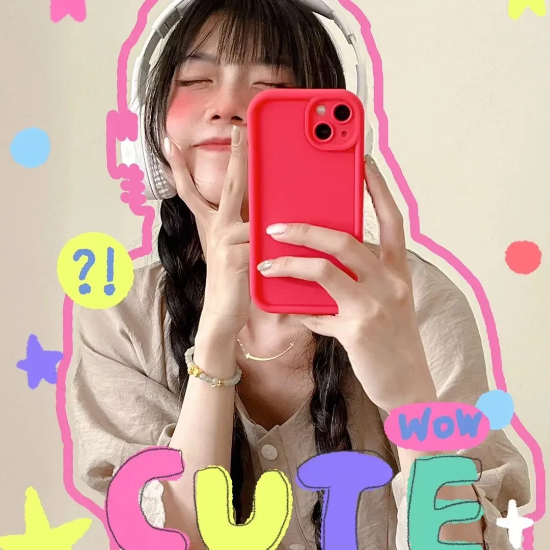 Frosted Photo Frame Simple Drop-resistant Soft Phone Case