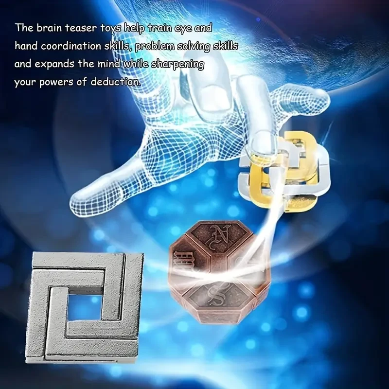 4pcs Brain-Boosting IQ Test Jigsaw Puzzle