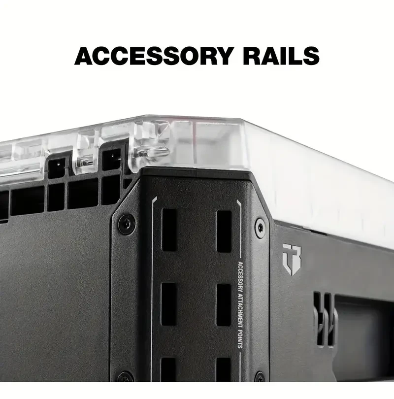 TOUGHBUILT StackTech Organizer - Multifunctional, Durable Toolbox with Auto-Locking System & 8 Deep Bins for Car Storage and Repair Parts