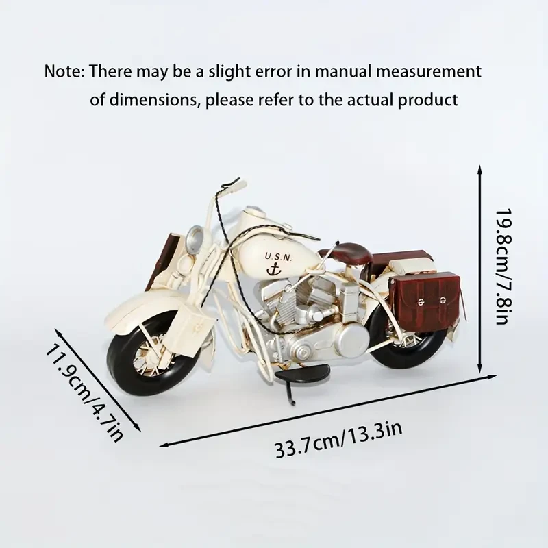 Vintage American Navy Motorcycle Model - 33.78cm