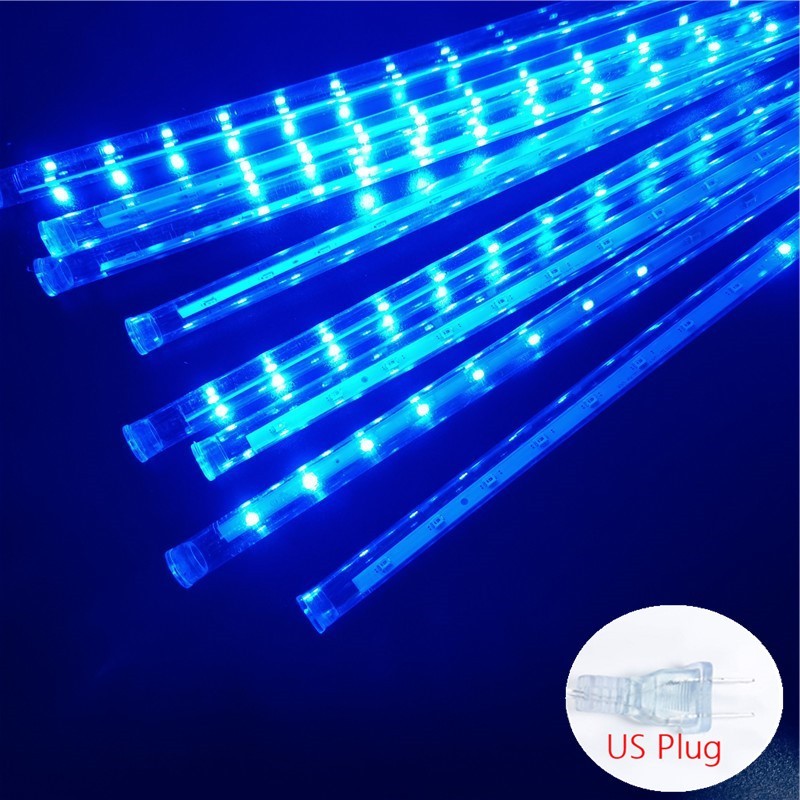 LED Meteor Shower Fairy String Lights - 8 Tubes, 30/50cm