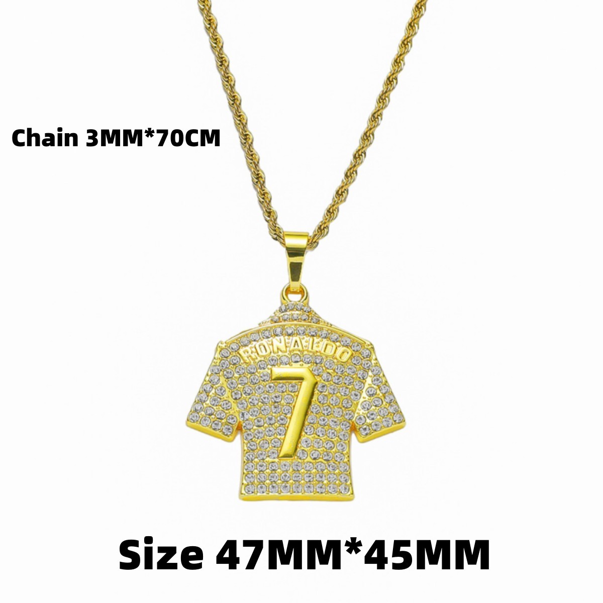 HNSP Cristiano Ronaldo CR7 Jersey Pendant Necklace