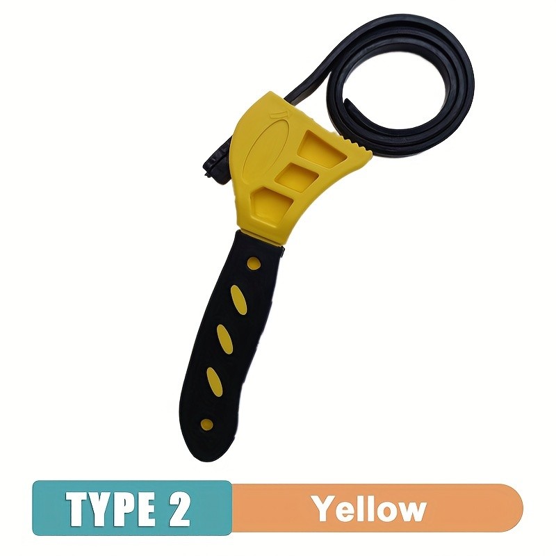 6-Inch Belt Wrench  Adjustable Oil Filter Strap Spanner for Disassembly and Removal