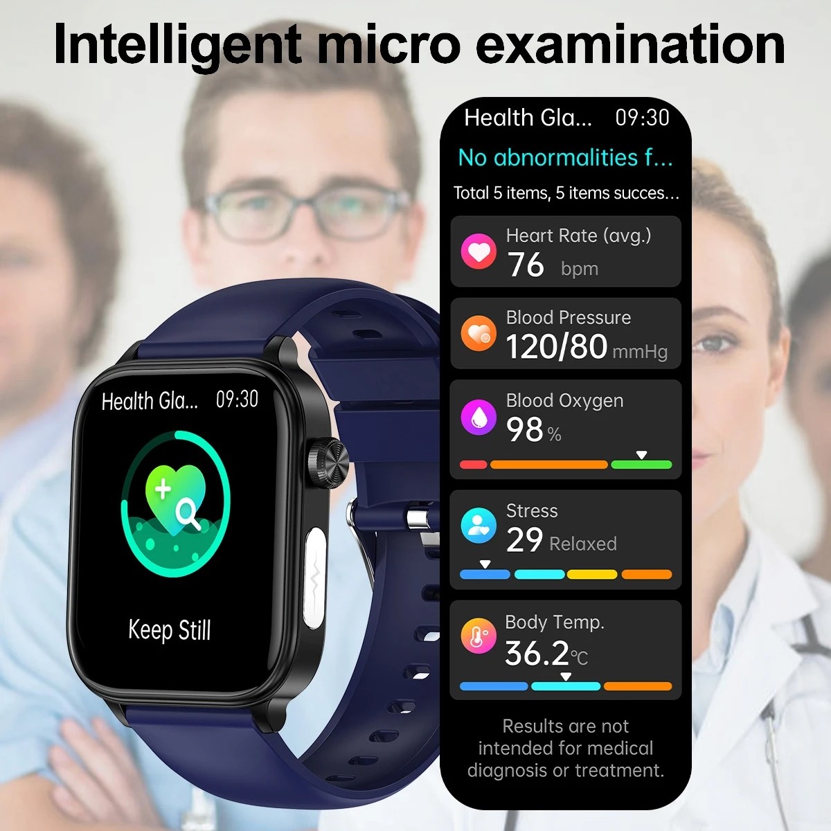 2024 AI Medical Diagnosis Smart Watch Blood Lipids, Uric Acid, Blood Glucose Monitoring with ECG+PPG, Bluetooth Calls, and Health Tracking