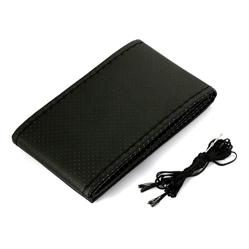DIY Artificial Leather Steering Wheel Cover Kit Soft Texture, Needles & Braid Thread