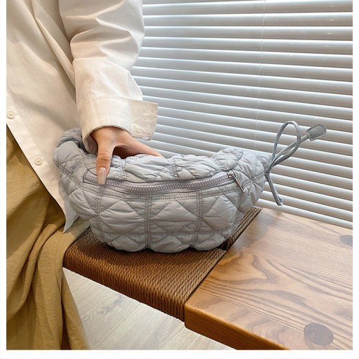 Women's All-match Casual Bubble Mini Pleated Slanted Chest Bag