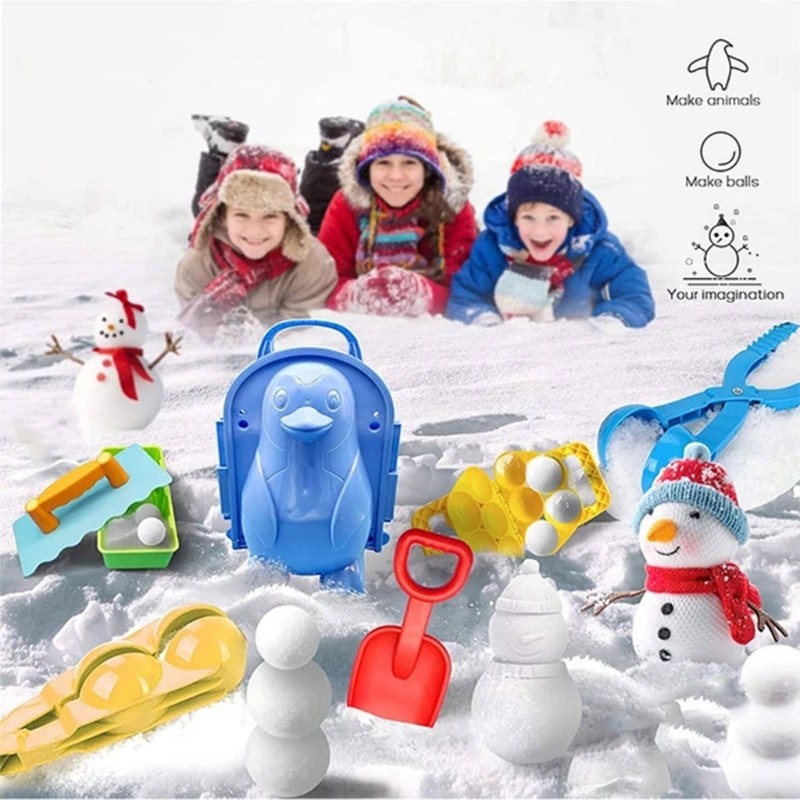 8pcs Winter Snow Toys Kit
