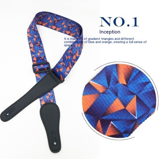 Guitar Accessories Acoustic Wooden Guitar Strap Electric Guitar Bass Shoulder Strap Printed Strap