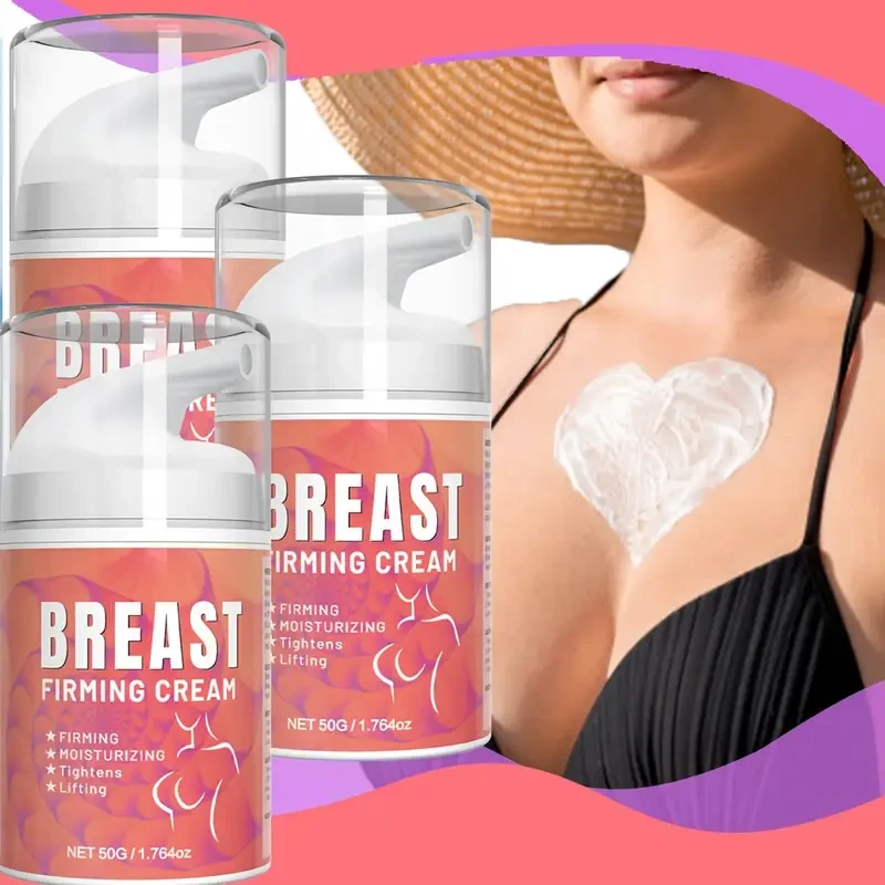 3pcs*50g Breast Firming Cream with Jojoba Oil, Vitamin E, and Honey, Breast Skin Tightening, Lifting & Tightening Breast Skin, Breast Lifting Cream, Moisturizer for Breast Massage Moisturizing Firming Women's Body Skin Care Cream, Firming Breast Skin
