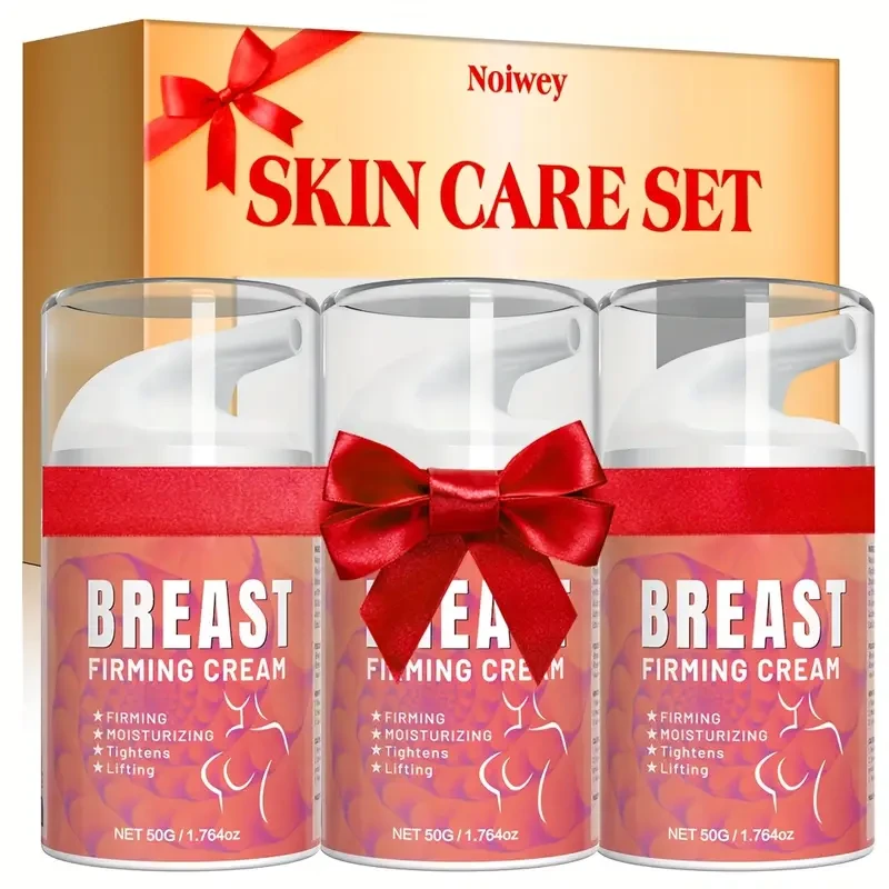 3pcs*50g Breast Firming Cream with Jojoba Oil, Vitamin E, and Honey, Breast Skin Tightening, Lifting & Tightening Breast Skin, Breast Lifting Cream, Moisturizer for Breast Massage Moisturizing Firming Women's Body Skin Care Cream, Firming Breast Skin