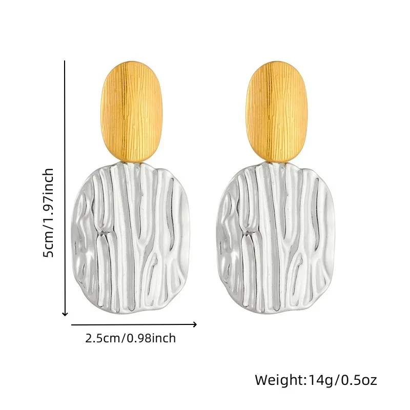 Fashion Simple Geometric Oval Female Earrings