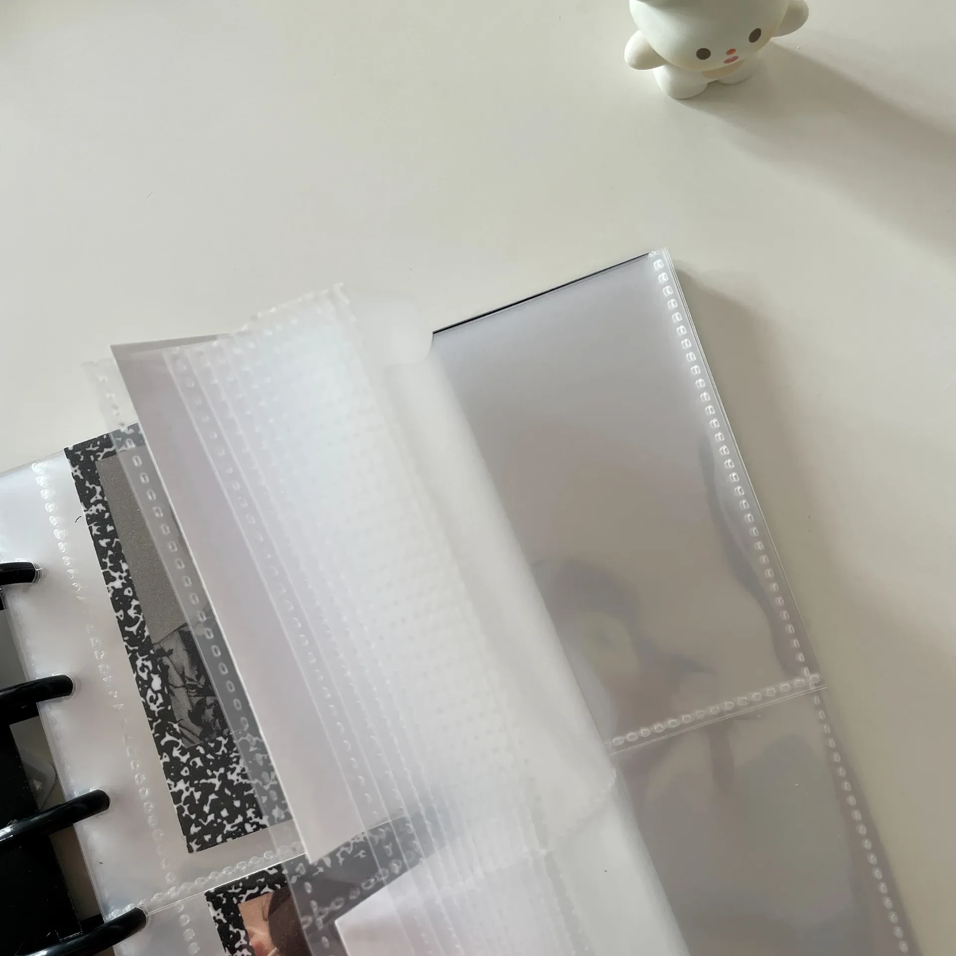 Four Grid Mushroom Hole Card Binder Loose-leaf Photo Album