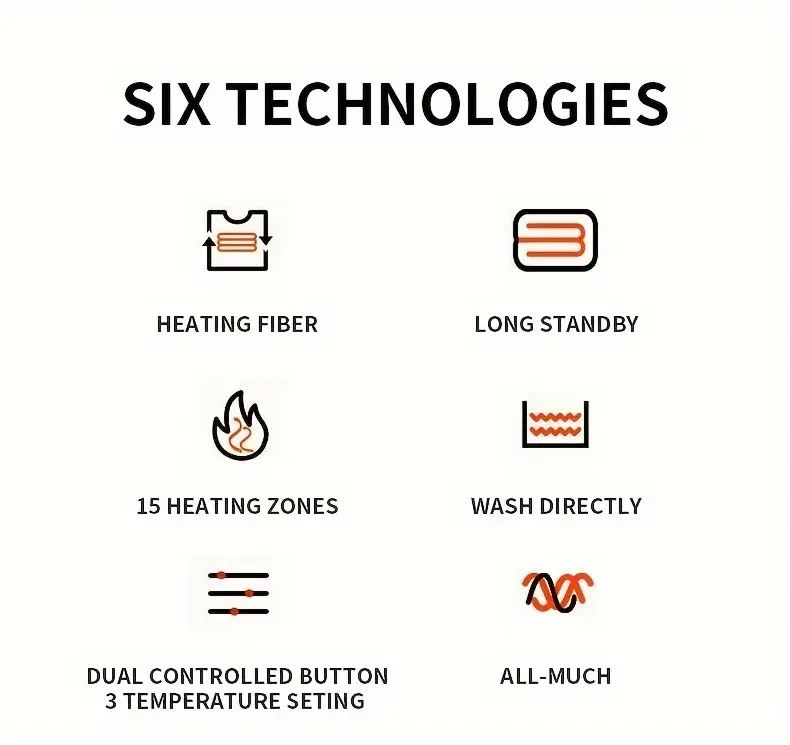 [Siji Bean OBM] European And American Sizes (Excluding Power Bank) Best-Selling Outdoor Thermal Sports Heated Vest USB Powered Heating Vest with 17 Heating Zones And 2 Control Switches for Winter Running (Excluding Power Bank)