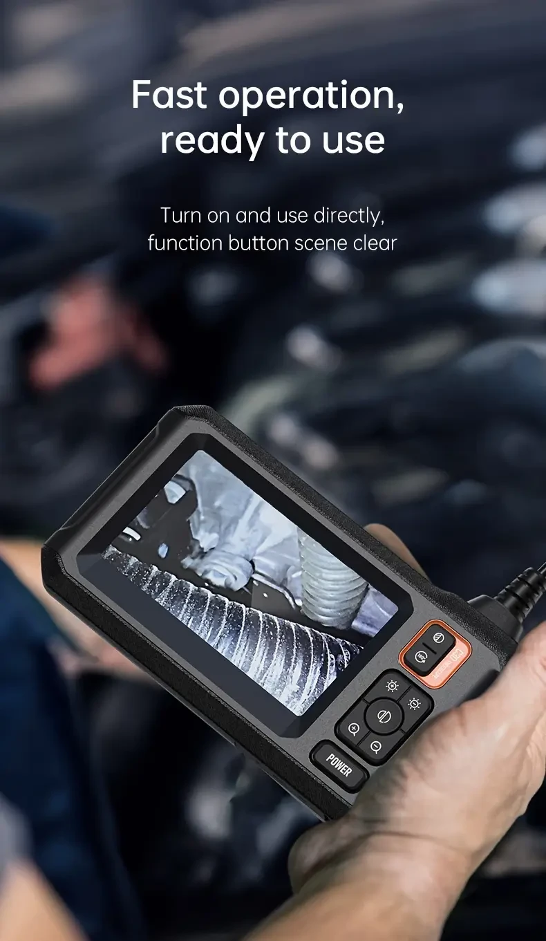"Explore the INSKAM 4.3-inch Industrial Endoscope  the ultimate inspection tool for vehicle maintenance, machine checks, blockage removal, and more. Featuring a waterproof 8mm HD camera, 2000mAh battery, and flexible cable options. Perfect for New Zealan