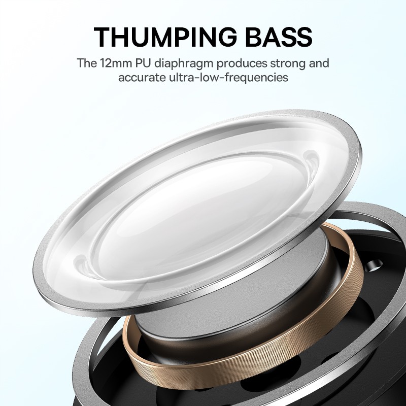 Baseus Bowie E19 Wireless Earphones  Bluetooth 5.3, Big Bass, 12mm Drivers, IPX5 Waterproof with 33H Battery Life