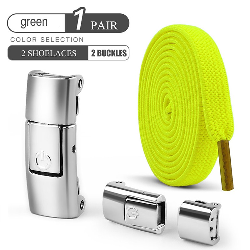 8mm No-Tie Elastic Shoe Laces with Press Lock  Widened Flat Shoelaces