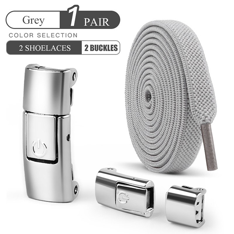 8mm No-Tie Elastic Shoe Laces with Press Lock  Widened Flat Shoelaces