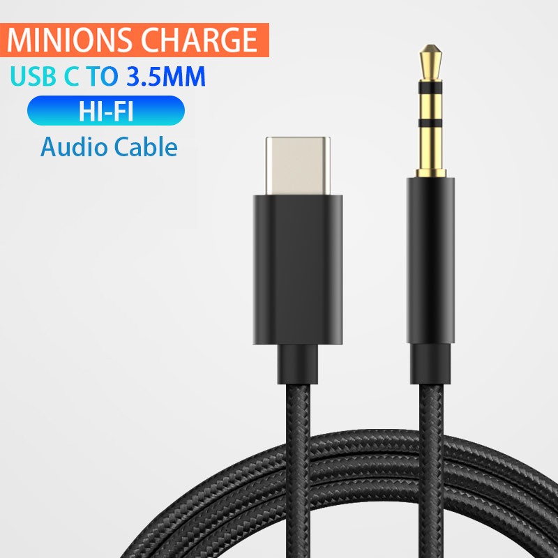 USB Type-C to 3.5mm Aux Audio Adapter  Headphone Jack Cable for Samsung