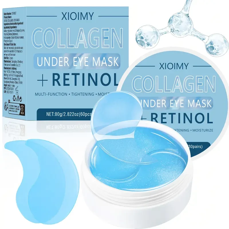 XIOIMY 60pcs Collagen & Retinol Eye Masks