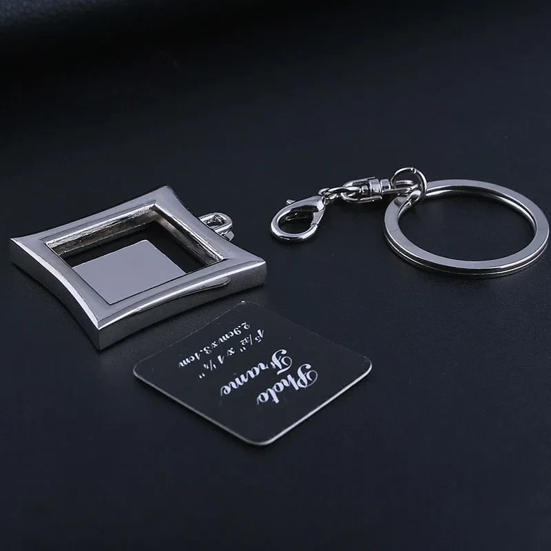 Creative Photo Frame Couple Keychain