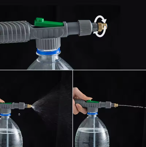 High Pressure Air Pump Manual Sprayer Adjustable Drink Bottle Spray Head Nozzle Garden Watering Tool Sprayer Agriculture Tools