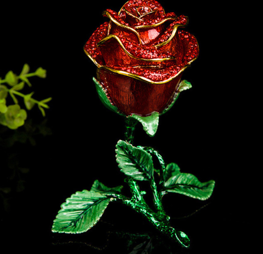 Metal Rose Jewelry Box Decoration Ideas