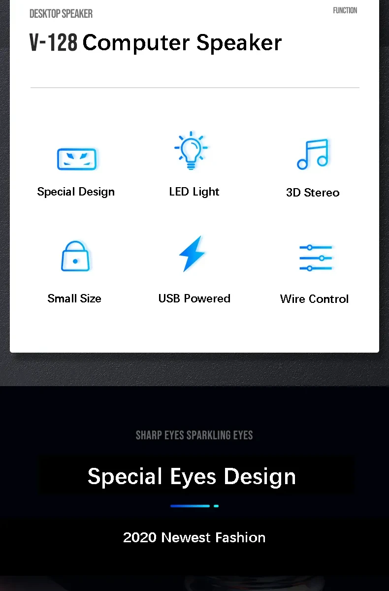 Maneuverable Desktop Computer Sound Bar Speakers