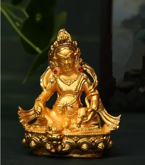 Golden Buddha statue with yellow fortune