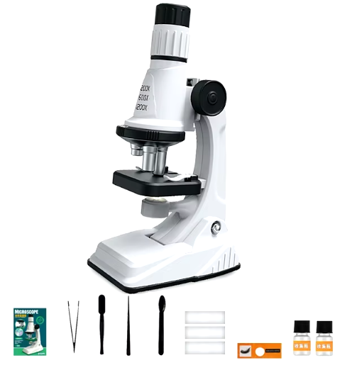 Children Microscope Kit 200x 600x 1200x